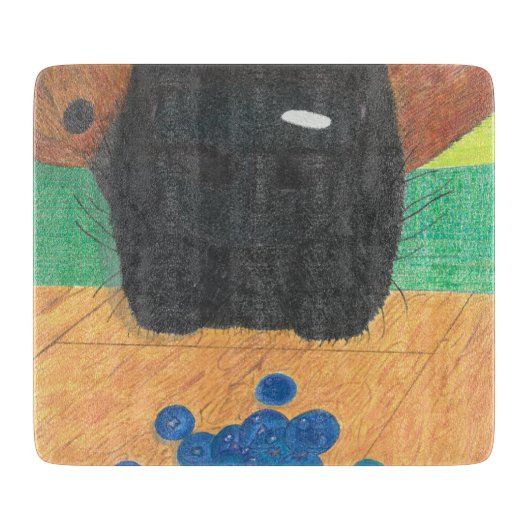 Hondenneus en bosbes snijplank (Voorkant)