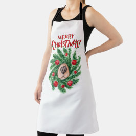 Hondenneus Kerstkrans Schort