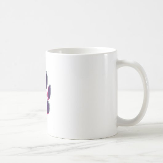 Hondenoorafdruk buiten focus koffiemok (Rechts)