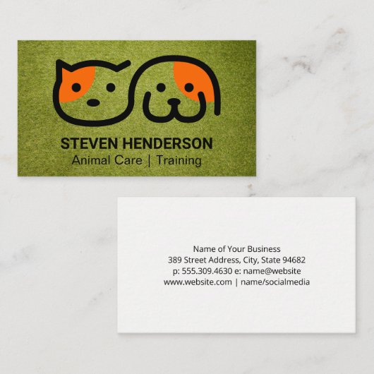 hondenoppas | dierenverzorging | Astro Turf Visitekaartje (Voorkant / Achterkant)