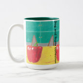 Hondenoren en peper tweekleurige koffiemok (Links)