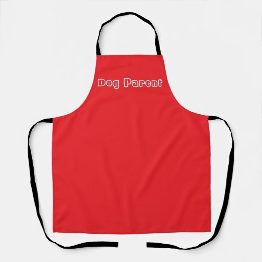 Hondenouder Dierenarts Eigenaar Rood Schort (Voorkant)