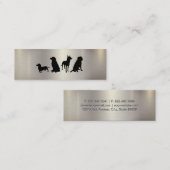 Hondenpakket | Hondentraining Metaal Glanzende Ach Mini Visitekaartje (Voorkant / Achterkant)