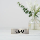 Hondenpakket | Hondentraining Metaal Glanzende Ach Mini Visitekaartje (Staand voorkant)