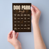 Hondenpark Bingo Interactief Spel Flyer (Hand)