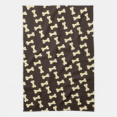 Hondenpatroon op bruin bot theedoek (Verticaal)