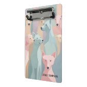 Hondenpatroon Pastel Kleuren Minimalistische illus Mini Klembord (Angled2)