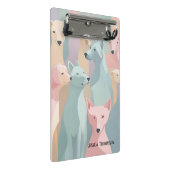 Hondenpatroon Pastel Kleuren Minimalistische illus Mini Klembord (Schuin)