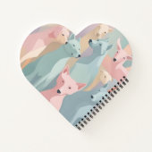 Hondenpatroon Pastel Kleuren Minimalistische illus Notitieboek (Achterkant)