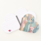 Hondenpatroon Pastel Kleuren Minimalistische illus Notitieboek (Binnen)