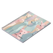 Hondenpatroon Pastel Kleuren Minimalistische illus Notitieboek (Linkerzijde)