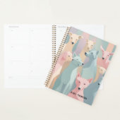 Hondenpatroon Pastel Kleuren Minimalistische illus Planner (Display)