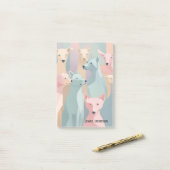 Hondenpatroon Pastel Kleuren Minimalistische illus Post-it® Notes (Op bureau)