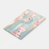 Hondenpatroon Pastel Kleuren Minimalistische illus Post-it® Notes (Schuin)