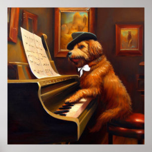 Hondenpianist Poster