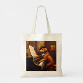 Hondenpianist Tote Bag (Achterkant)