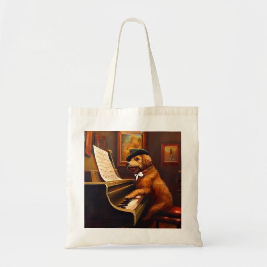 Hondenpianist Tote Bag (Voorkant)