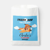 Hondenpiloot Vliegend Vliegtuig, Leuke Verjaardag  Bedankzakje (Voorkant)