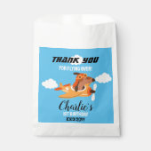 Hondenpiloot Vliegend Vliegtuig, Leuke Verjaardag Bedankzakje (Voorkant)