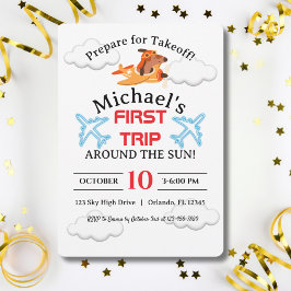 Hondenpiloot Vliegend Vliegtuig, Schattige Fun Kid Kaart