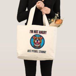 Hondenpitbull Grote Tote Bag