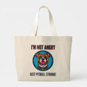 Hondenpitbull Grote Tote Bag (Achterkant)