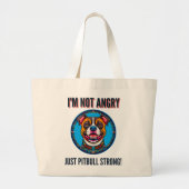 Hondenpitbull Grote Tote Bag (Voorkant)