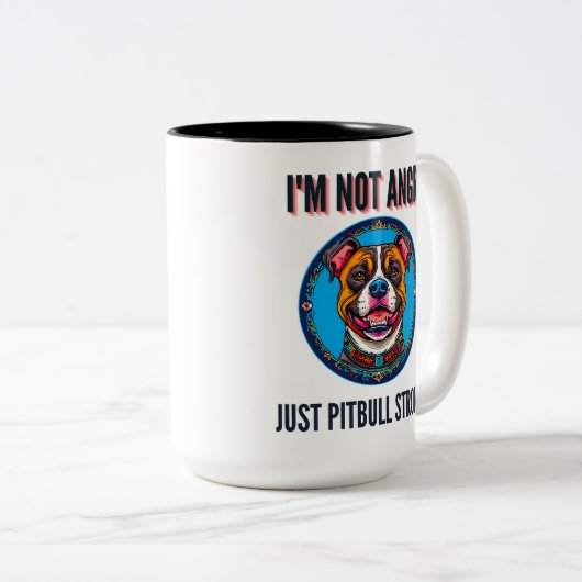 Hondenpitbull Tweekleurige Koffiemok (Voorkant rechts)