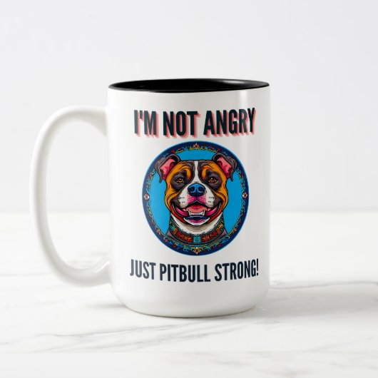 Hondenpitbull Tweekleurige Koffiemok (Links)