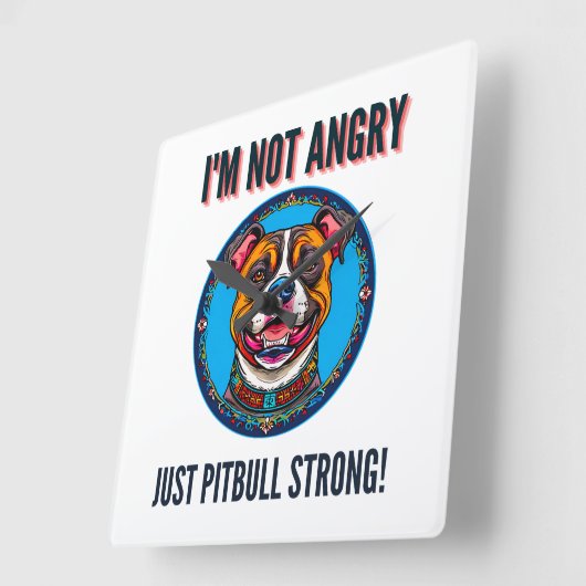 Hondenpitbull Vierkante Klok (Hoek)