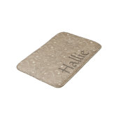Hondenplacemat - Bruine botanische, gepersonalisee Badmat (Gekanteld)