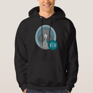 Hondenpoedel wow grijs hoodie