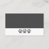 hondenpoep drukt grijs en wit vet op maat visitekaartje (Achterkant)