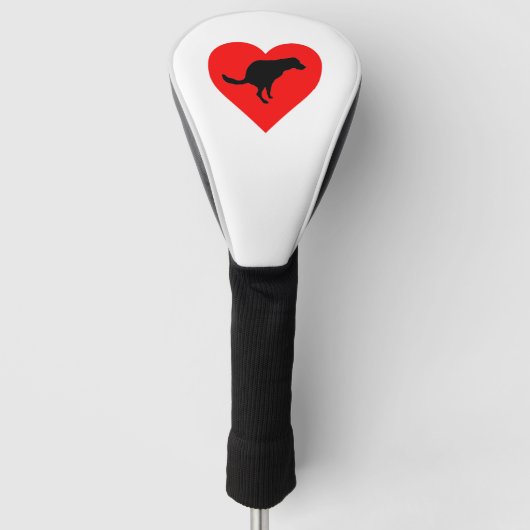 Hondenpoep Hart Golfheadcover (Voorkant)