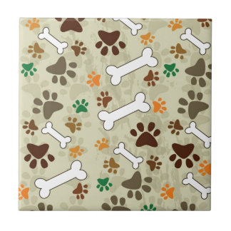 hondenpokken en -beenderen tegeltje