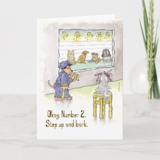 Hondenpolitie line-up - Verjaardag Kaart (Voorkant)