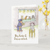 Hondenpolitie line-up - Verjaardag Kaart (Gele Bloem)