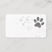 hondenpoot drukt grijs en witte verfsplaat af visitekaartje (Voorkant)