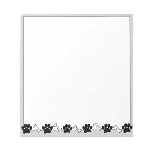 Hondenpoot en Botten Tekenen Custom Notitieblok (Voorkant)