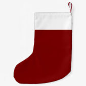 Hondenpoot en sneeuwvlokken Kerstmis Modern Rood Kleine Kerstsok (Achterkant)