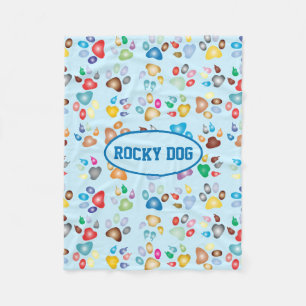 Hondenpoot fleece deken