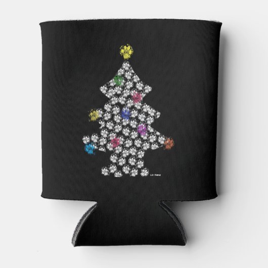 Hondenpoot kerstboom blikjeskoeler (Voorkant)