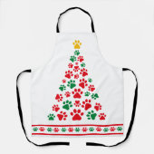 Hondenpoot kerstboom schort (Voorkant)