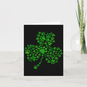 Hondenpoot klavertje vier St. Patrick's Day honden Kaart