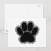 Hondenpoot Met Contouren Briefkaart (Voorkant / Achterkant)