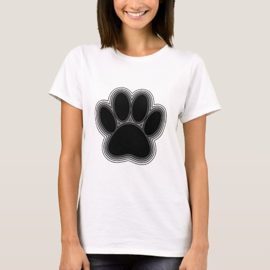 Hondenpoot Met Contouren T-shirt (Voorkant)