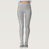 Hondenpoot met grijs en hartpoot accent leggings (Voorkant)