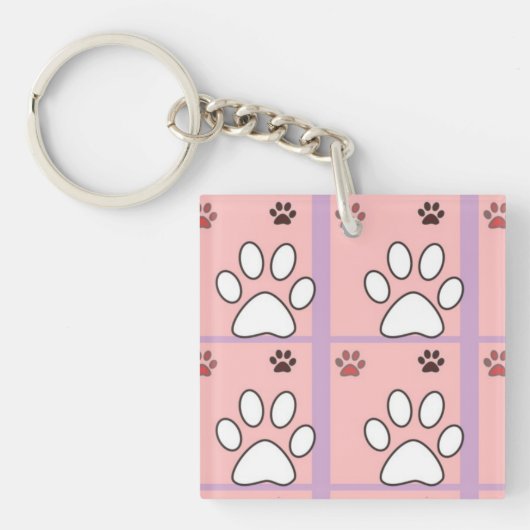 Hondenpoot patroon sleutelhanger (voorkant)