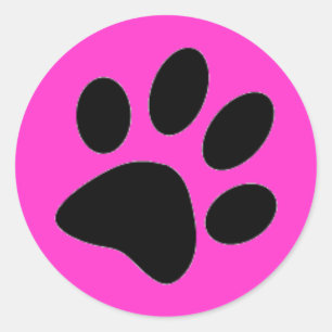 hondenpoot ronde sticker