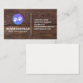 Hondenpoot | Rustic houten borden Visitekaartje (Voorkant / Achterkant)